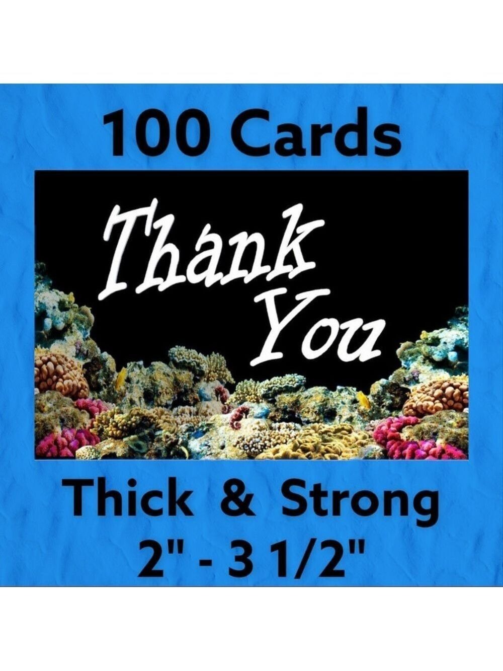 100 2" - 3 1/2" Ocean Coral Reef Cards. PRICE IS FIRM